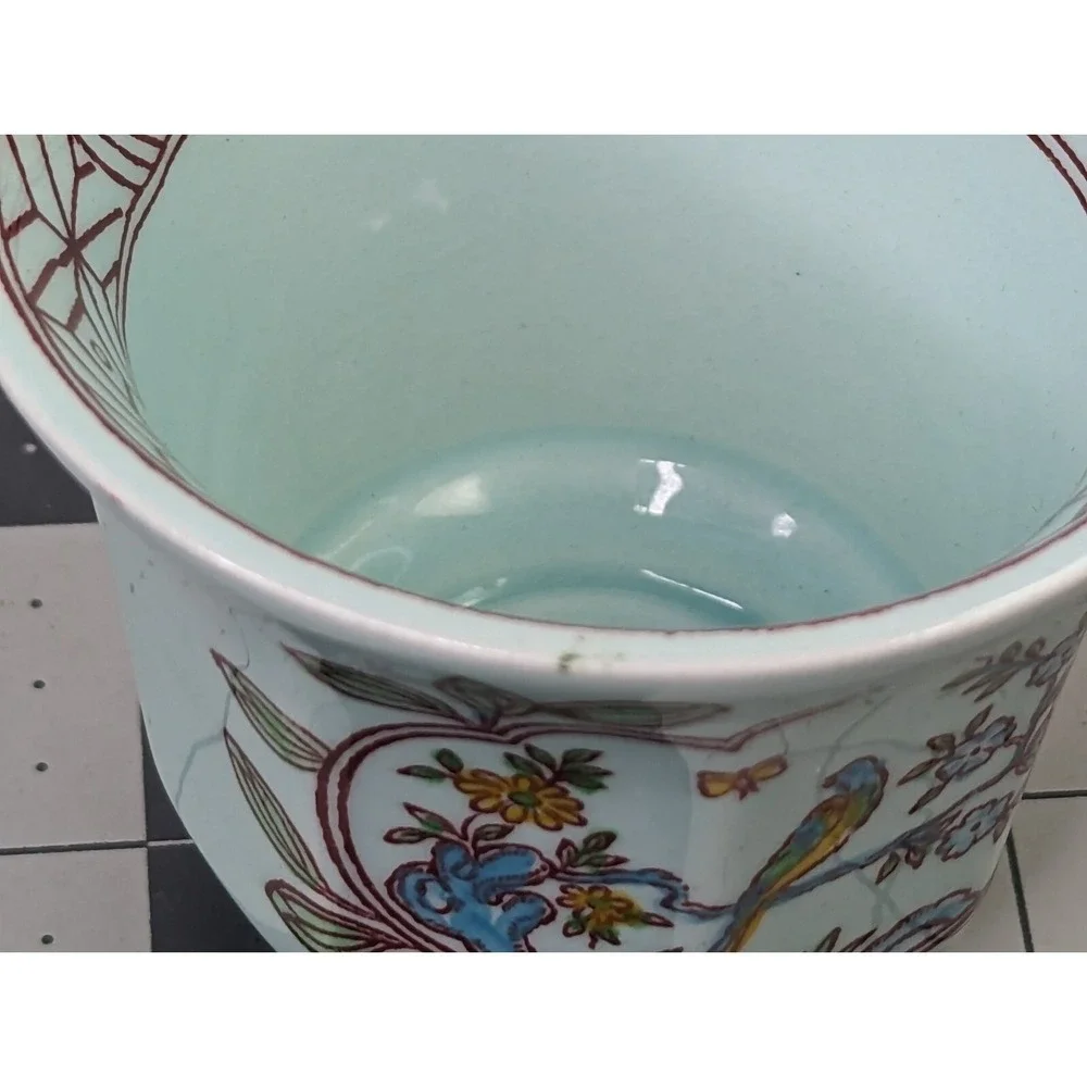 Adams Singapore Bird‎ Turquoise Mini Cup Saucer Lot Wedgewood